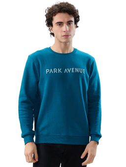 Park Avenue - Slim Fit Solid Dark Petrol Sweatshirt