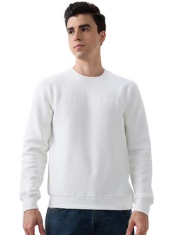 Park Avenue - Slim Fit Solid White Sweatshirt