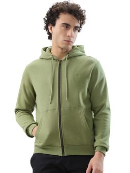 Raymond - Regular Fit Solid Medium Green Sweatshirt