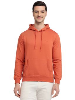 Raymond - Regular Fit Solid Dark Orange Sweatshirt