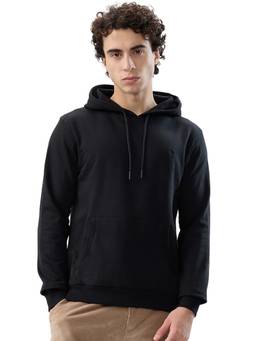 Raymond - Regular Fit Solid Black Sweatshirt