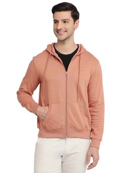 Raymond - Regular Fit Solid Medium Orange Sweatshirt