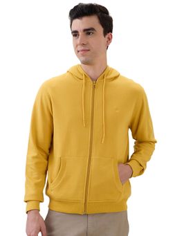 Raymond - Regular Fit Solid Medium Yellow Sweatshirt