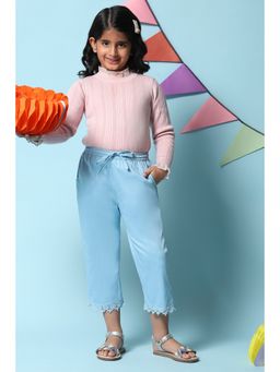 Biba - Blue Cotton Blend Capris