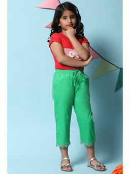 Biba - Green Cotton Blend Capris