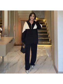 Loveable Creations By Muskan - Women Curo Winter Black Cotton Pullover with Pant