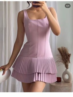 Loveable Creations By Muskan - Pink Elbse Mini Dress
