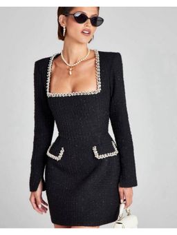 Loveable Creations By Muskan - Black Louis Luxe Tweed Dress