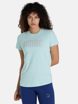 Puma - Graphic I Womens Blue T-Shirts