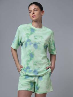 Technosport - Women Tie & Dye Slim Fit Sports Co-ord set