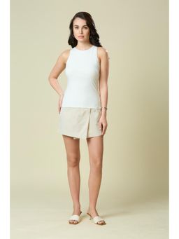 PEACH & PANDA - White In Cut Top