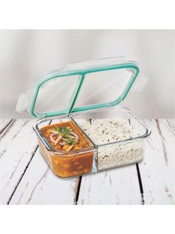 Signoraware - Clear 600 ml Two Compartment Lunch Box Set