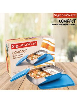 Signoraware - Blue Stainless Steel Compact Lunch Box