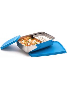 Signoraware - Compact Two Compartment Stainless Steel Big Lunch Box