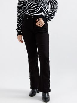 ELLE - Women Solid Wide Jeans