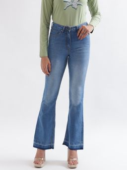 ELLE - Women Blue Clean Look Bootcut Jeans