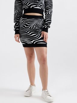 ELLE - Women Printed Fitted Skirt