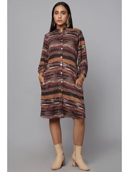 TAMISKA BY NARENDRA KUMAR - Earthline Knit Shirt Dress with Drawstring Waist