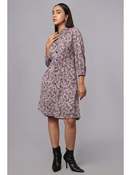 TAMISKA BY NARENDRA KUMAR - Purple Floral Shirt Dress