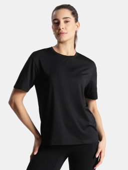 Jockey - Women Mw53 Microfiber Breathable Mesh T-shirt- Black