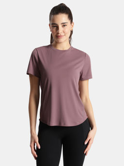 Jockey - Women Mw88 Microfiber Fabric Regular Fit Active Wear T-shirt- Mauve