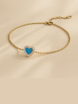 ANUSHKA JAIN JEWELLERY - Diamond Coloured Heart Bracelet