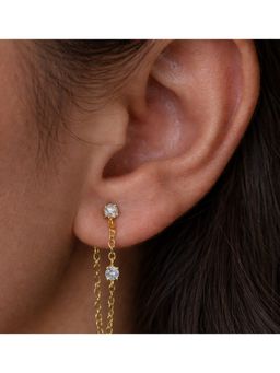 ANUSHKA JAIN JEWELLERY - Double Stud Chain Earrings