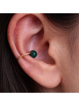 ANUSHKA JAIN JEWELLERY - Green Seed Pearl Ear Cuff