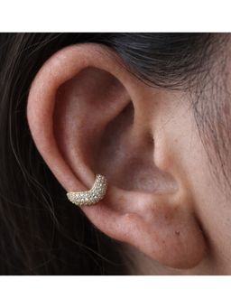 ANUSHKA JAIN JEWELLERY - Pave Curved Ear Cuff