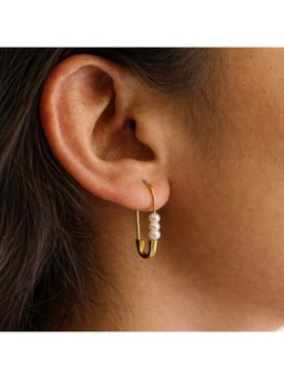 ANUSHKA JAIN JEWELLERY - Perle Safety Pin Earrings