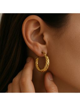 ANUSHKA JAIN JEWELLERY - Twisted Hoop Earring