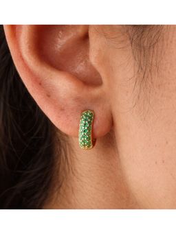 ANUSHKA JAIN JEWELLERY - Emerald Bold Stud Earrings