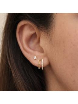 ANUSHKA JAIN JEWELLERY - Hexagon Diamond Stud Earrings