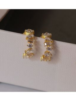 ANUSHKA JAIN JEWELLERY - Multi Shape Cz Hoops Earring