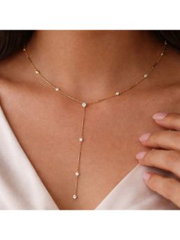 ANUSHKA JAIN JEWELLERY - Diamond Chain Lariat Necklace