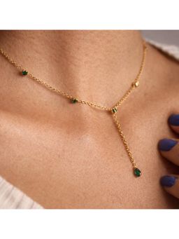 ANUSHKA JAIN JEWELLERY - Emerald Lariat Necklace
