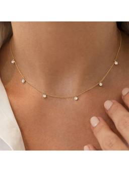 ANUSHKA JAIN JEWELLERY - Diamond Droplet Necklace