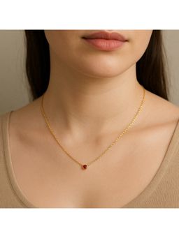 ANUSHKA JAIN JEWELLERY - Ruby Solitaire Necklace