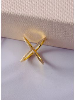 ANUSHKA JAIN JEWELLERY - Criss Cross Diamond Ring