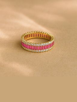 ANUSHKA JAIN JEWELLERY - Rose Quartz Eternity Ring