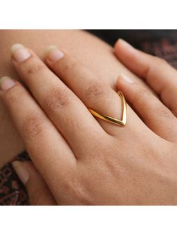 ANUSHKA JAIN JEWELLERY - V Shaped Ring