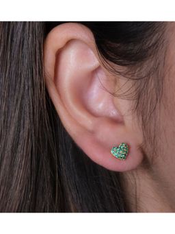 ANUSHKA JAIN JEWELLERY - Emerald Heart Studs
