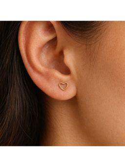 ANUSHKA JAIN JEWELLERY - Gold Heart Studs