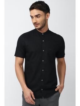 Peter England - Men Black Slim Fit Casual Shirt