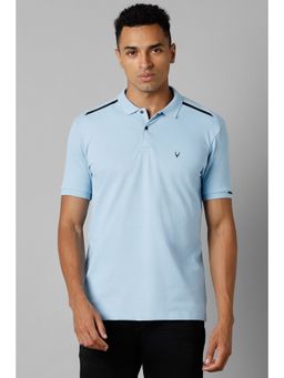 Allen Solly - Men Blue Solid Polo T-Shirt