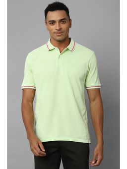 Allen Solly - Men Green Solid Polo T-Shirt