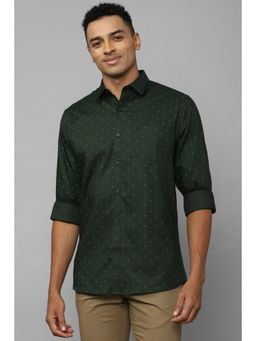 Allen Solly - Men Green Slim Fit Print Full Sleeves Casual Shirt