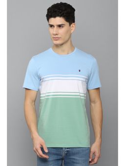 Louis Philippe - Men Multi-Color Colorblock Crew Neck T-Shirt