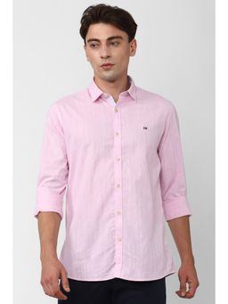 Peter England - Men Pink Slim Fit Casual Shirt