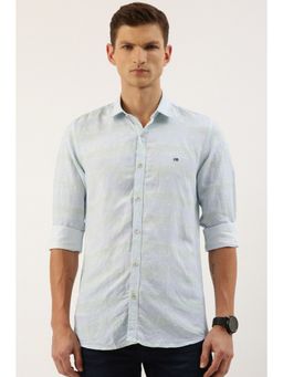 Peter England - Men Blue Slim Fit Casual Shirt
